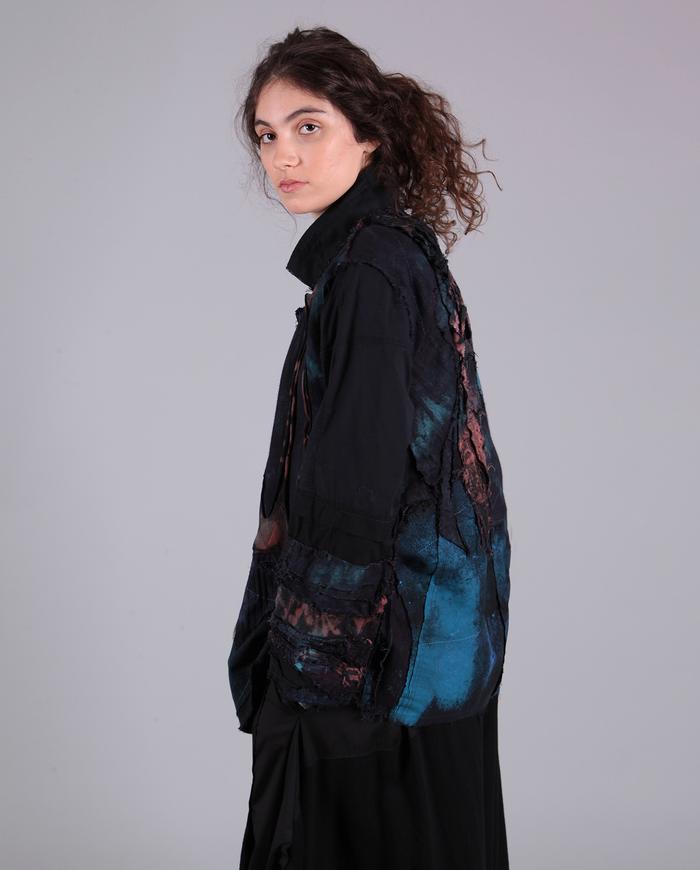 'blue lagoon' art-to-wear dreamy jacket