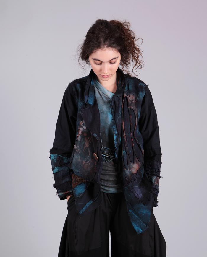 'blue lagoon' art-to-wear dreamy jacket