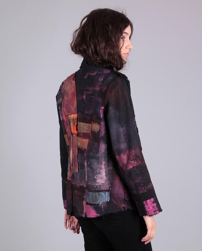 'color explosion' detailed applique cotton jacket