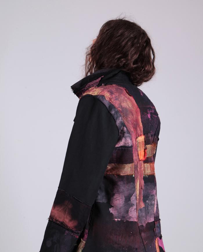 'color explosion' detailed applique cotton jacket