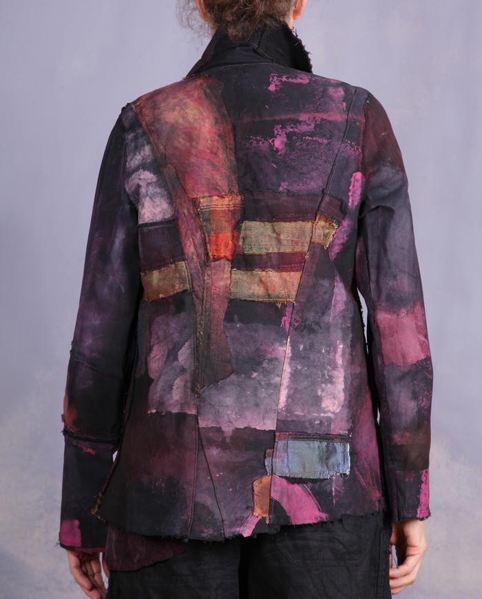 'passion fruit punch' detailed applique cotton jacket