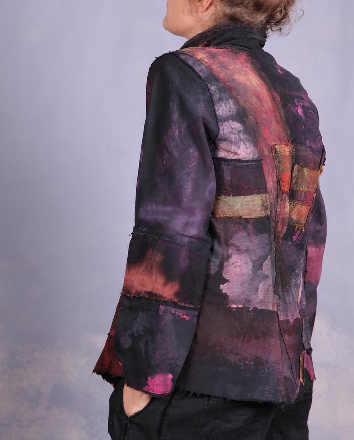 'passion fruit punch' detailed applique cotton jacket