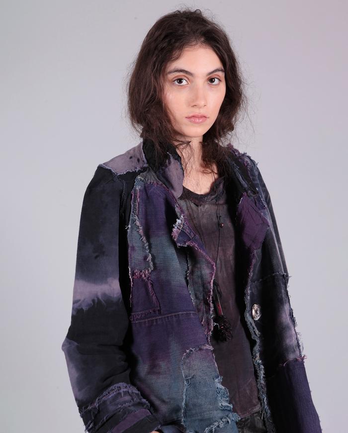 'life in denim' hand-painted wearable art jacket