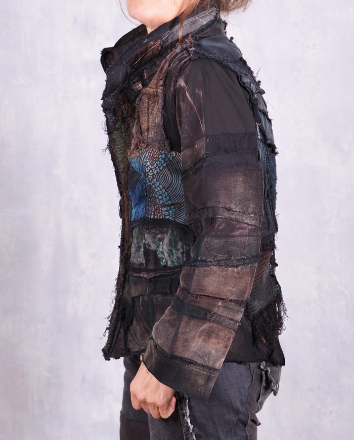 'sky over earth' detailed appliqué jacket