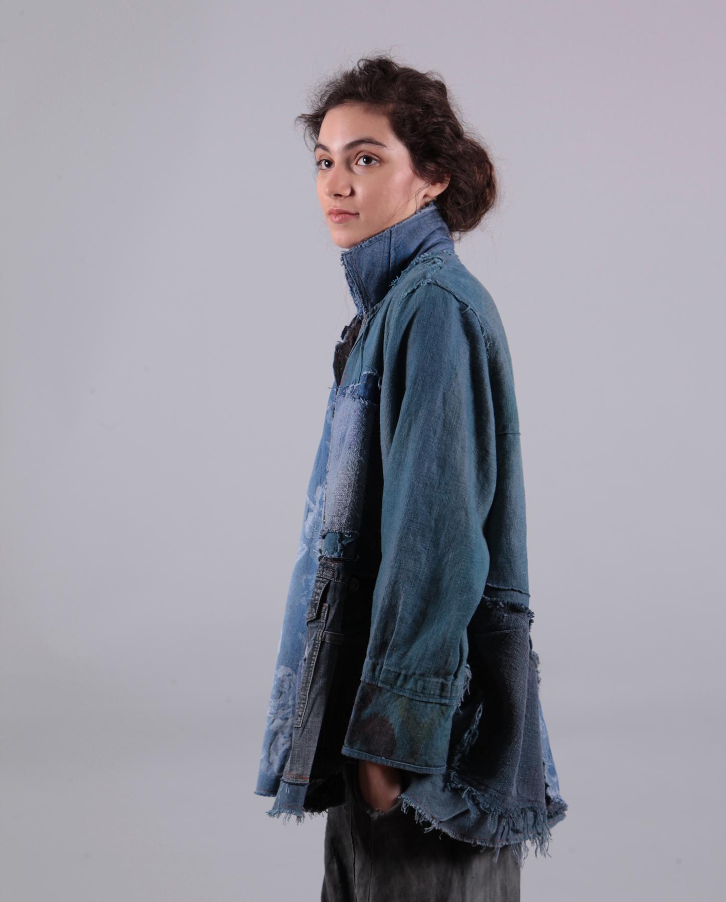 Patchworked Portrait Denim Jacket - Ready-to-Wear 1ABYMQ