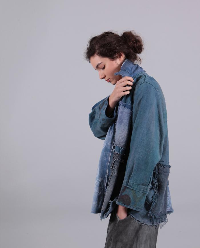 'almost like jeans' denim-like patchwork jacket