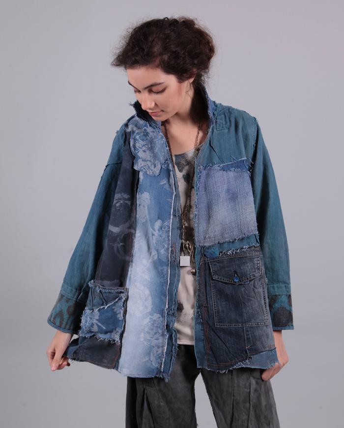 'almost like jeans' denim-like patchwork jacket