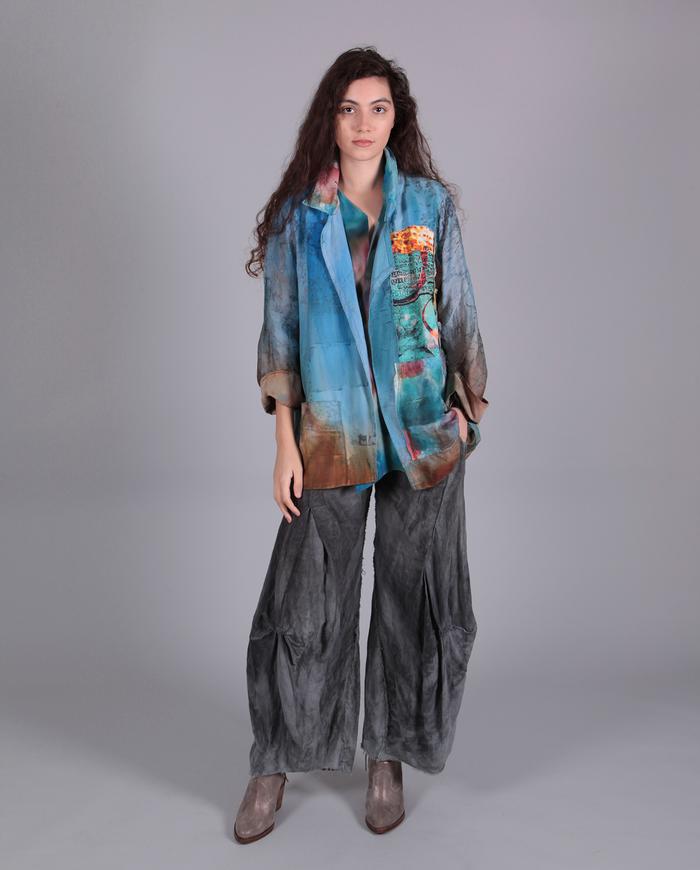 'a piece of sky' hand-painted jacket