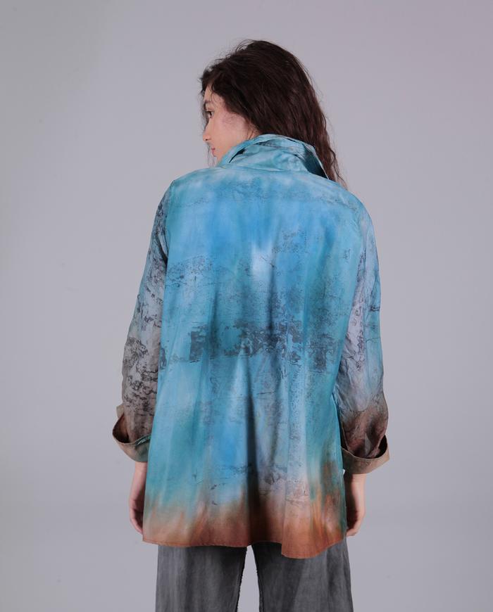 'a piece of sky' hand-painted jacket