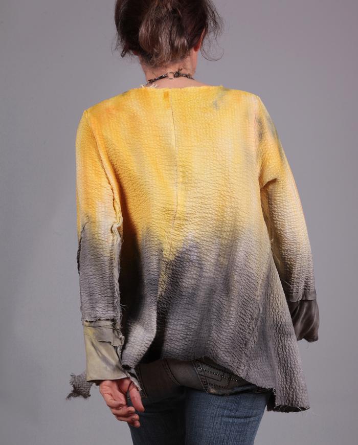 'layers of sunshine' textured bright summer top