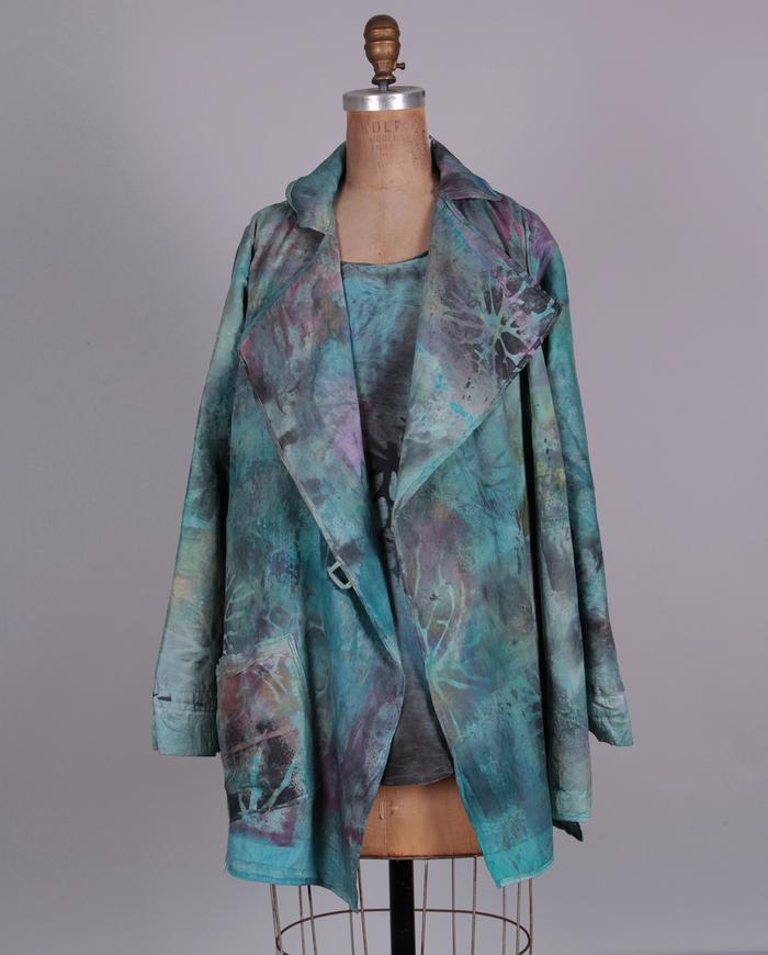 'secrets of nature' silk hand-painted jacket