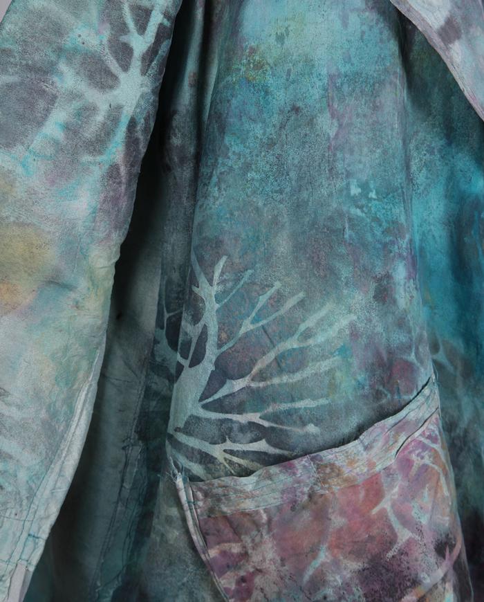 'secrets of nature' silk hand-painted jacket