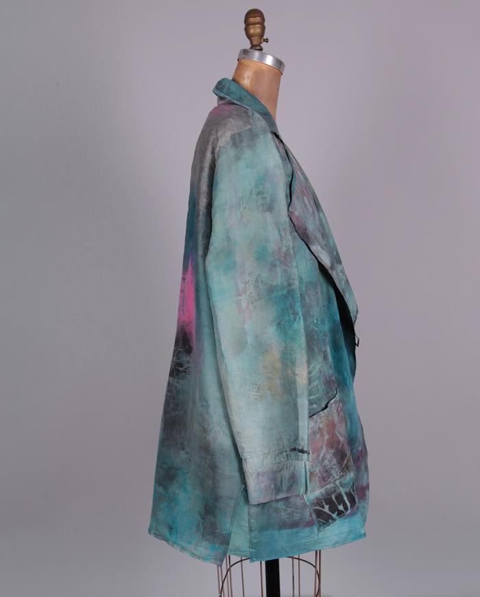 'secrets of nature' silk hand-painted jacket