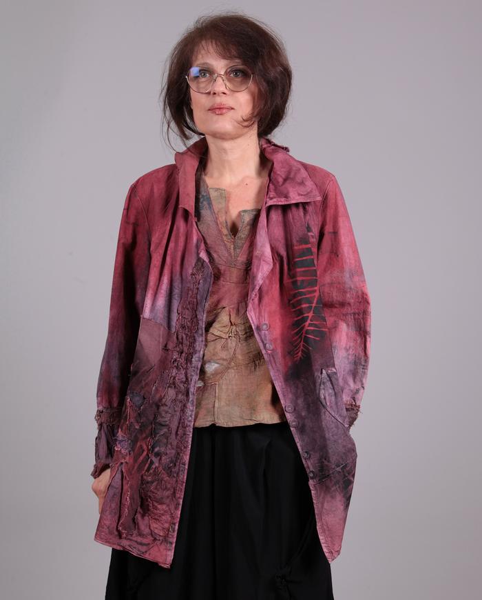 'very berry' detailed one size lightweight jacket