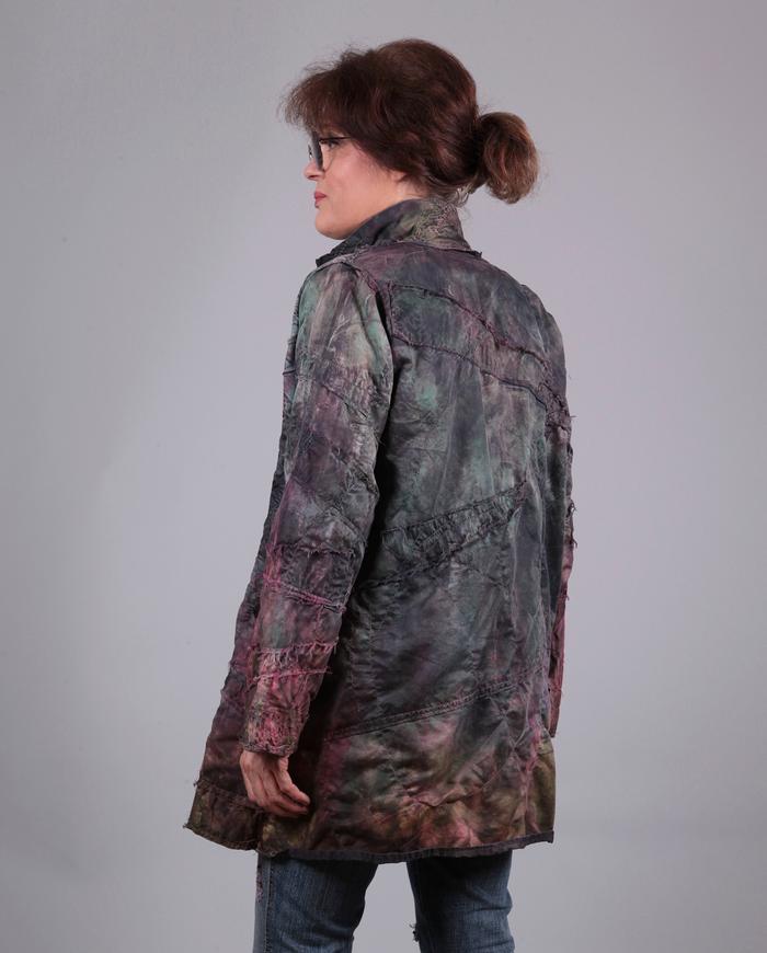 'space walk' hand-textured art-to-wear jacket