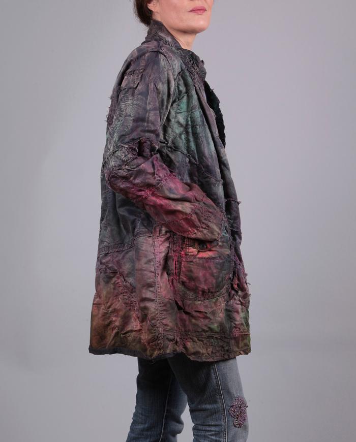 'space walk' hand-textured art-to-wear jacket