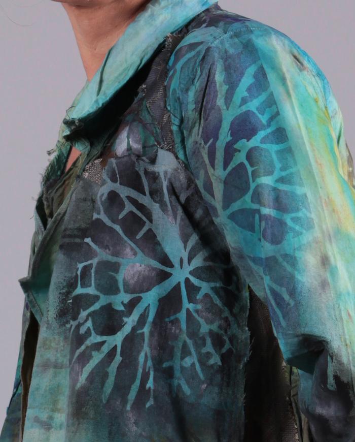 'wonders of nature' intricately painted summer jacket