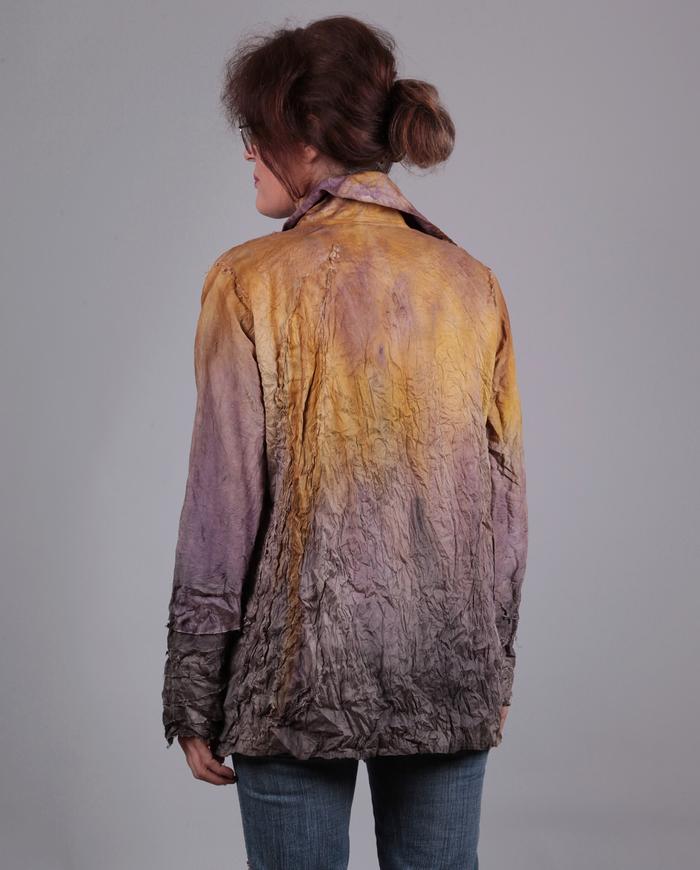 'crinkle up' lightweight textured silk summer jacket