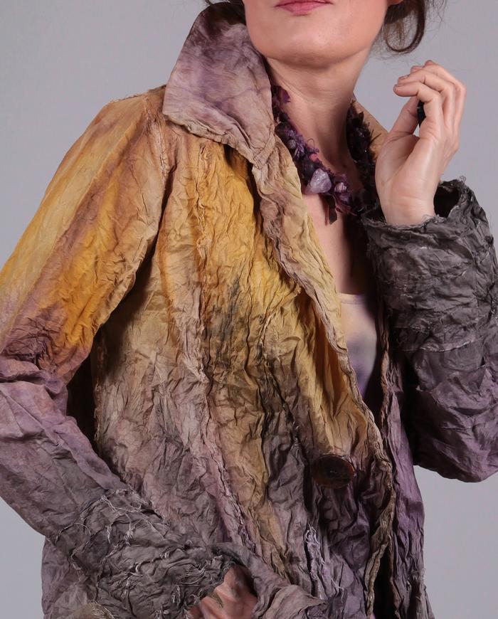 'crinkle up' lightweight textured silk summer jacket