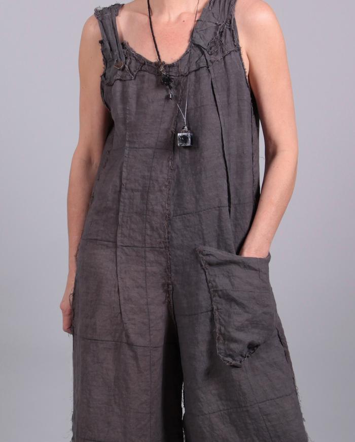 'relaxed and happy' Belgian linen jumpsuit