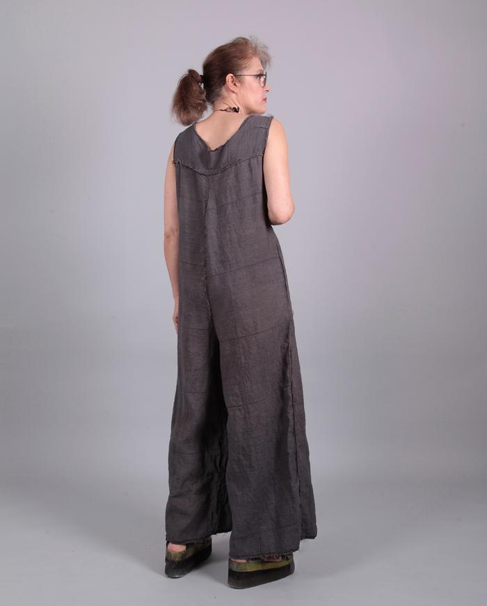 'relaxed and happy' Belgian linen jumpsuit