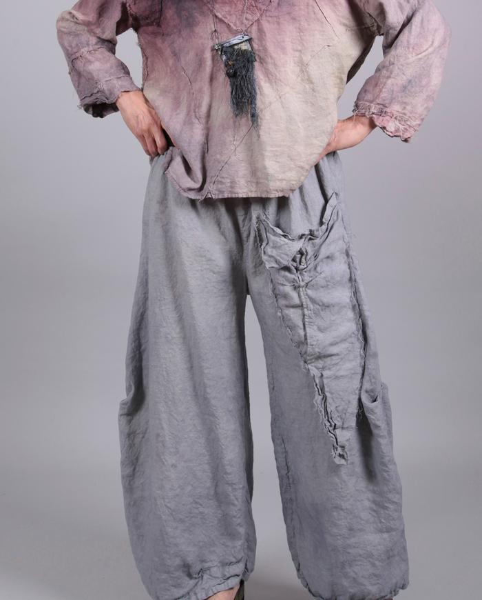 'sunny day' artsy boho Belgian linen pants