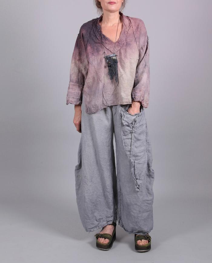 'sunny day' artsy boho Belgian linen pants