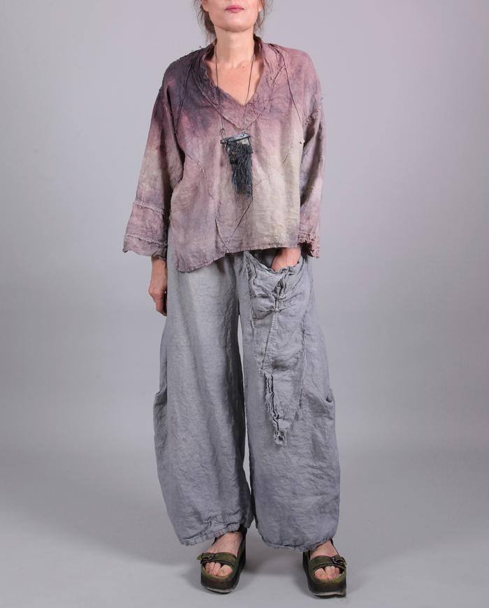 'sunny day' artsy boho Belgian linen pants