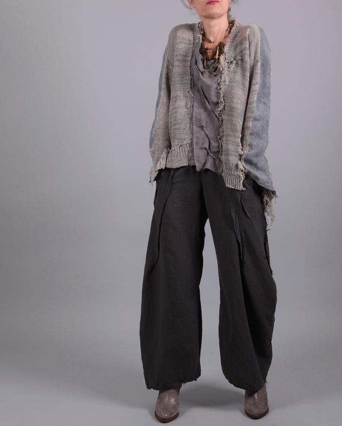 'slow me down' linen/cotton casual pants with pockets