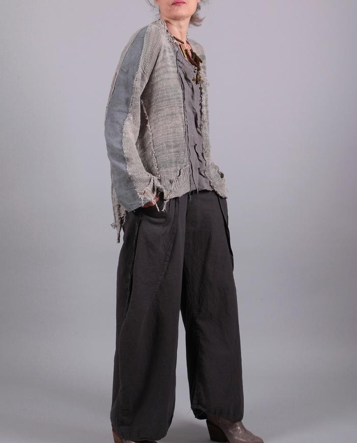 'slow me down' linen/cotton casual pants with pockets