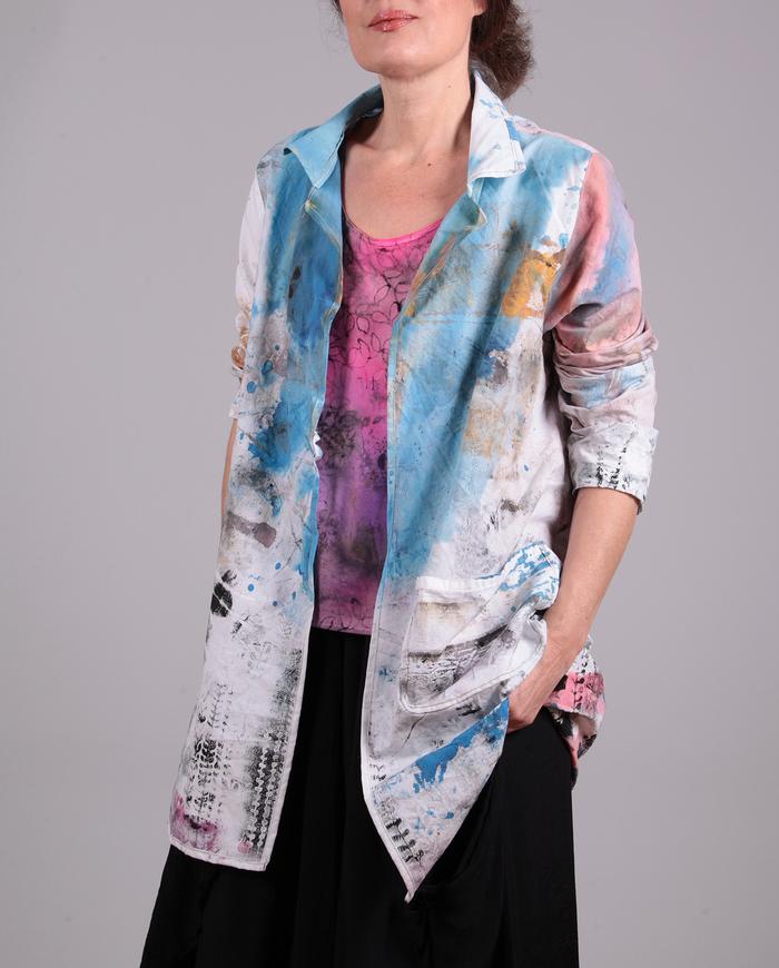 'if good mood could be painted' lightweight summer jacket