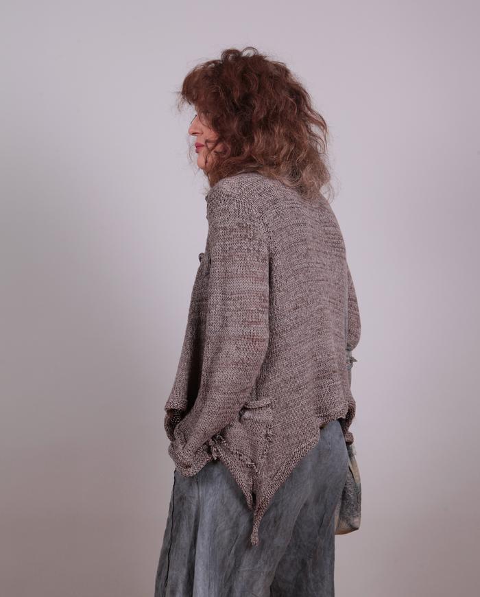 'smooth and bumpy ride' sculpted cardigan