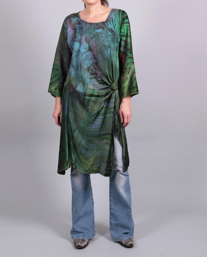 'tropics to go, and go...' silk tunic/dress