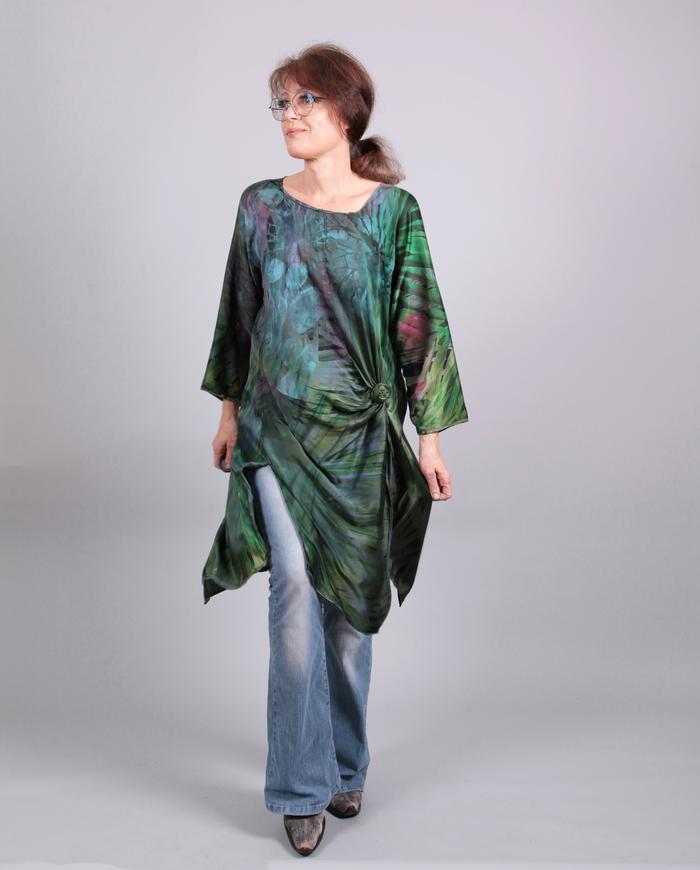 'tropics to go, and go...' silk tunic/dress