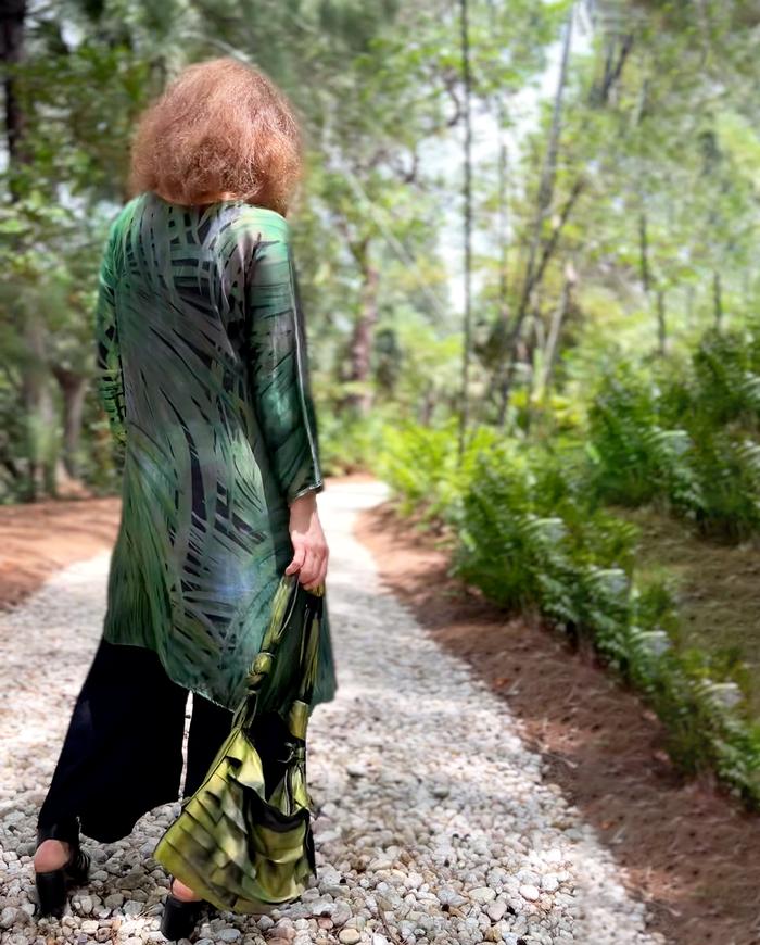 'tropics to go, and go...' silk tunic/dress