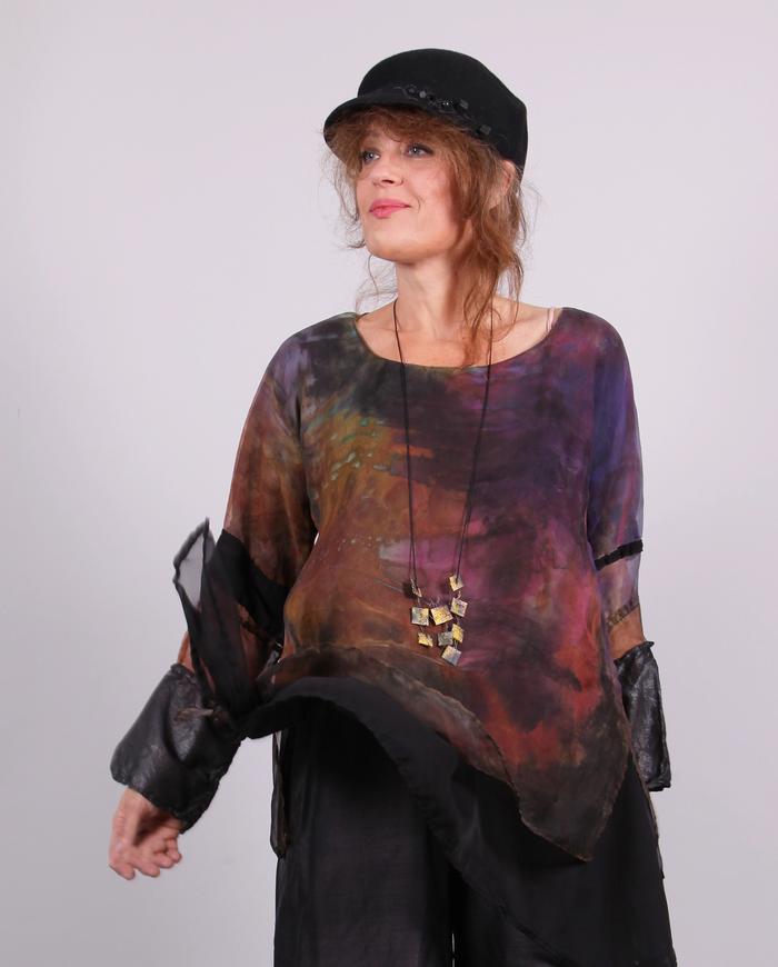 'feelings run deep' layered organza top