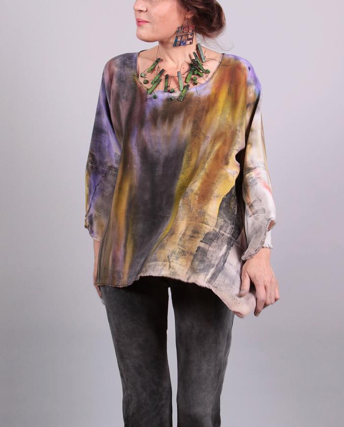 'light up the day' silk crepe top