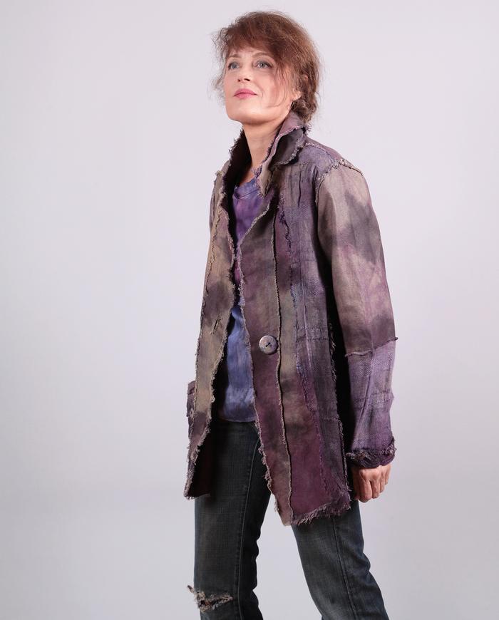 'tale of purple and mauve' textured art jacket