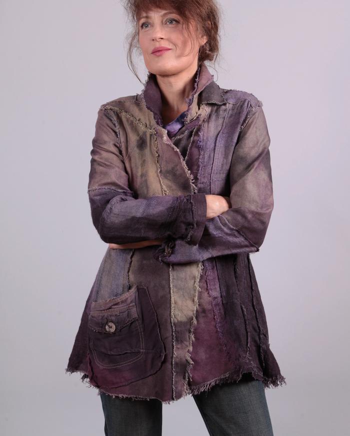 'tale of purple and mauve' textured art jacket