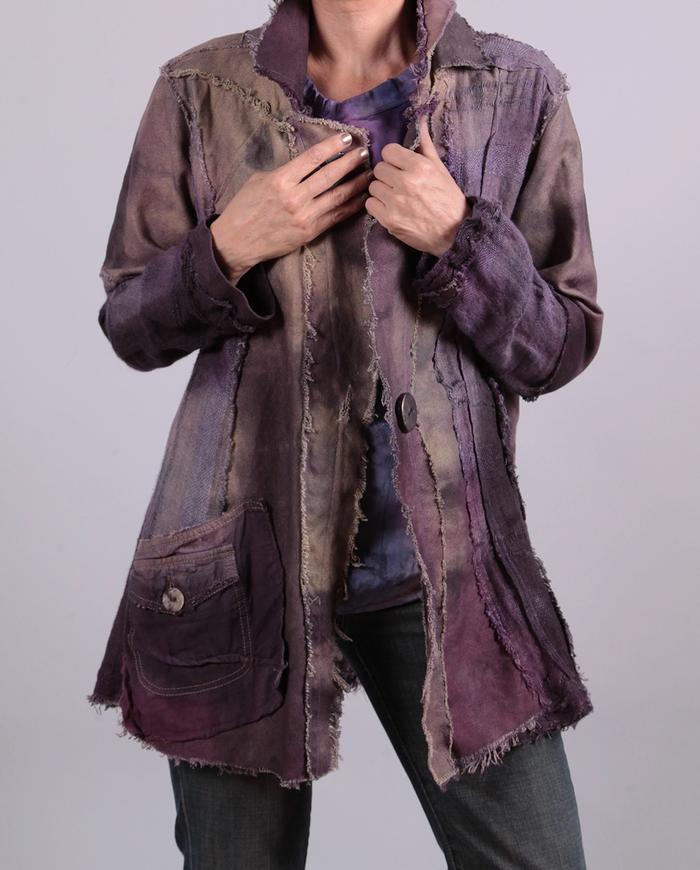 'tale of purple and mauve' textured art jacket