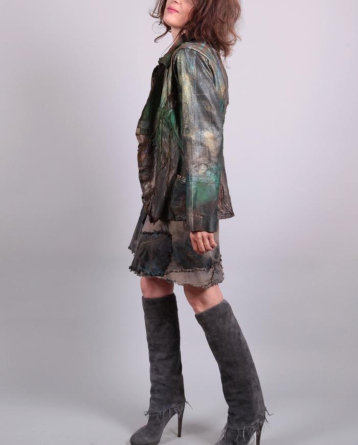 'branched out and rooted' conceptual jacket with applique