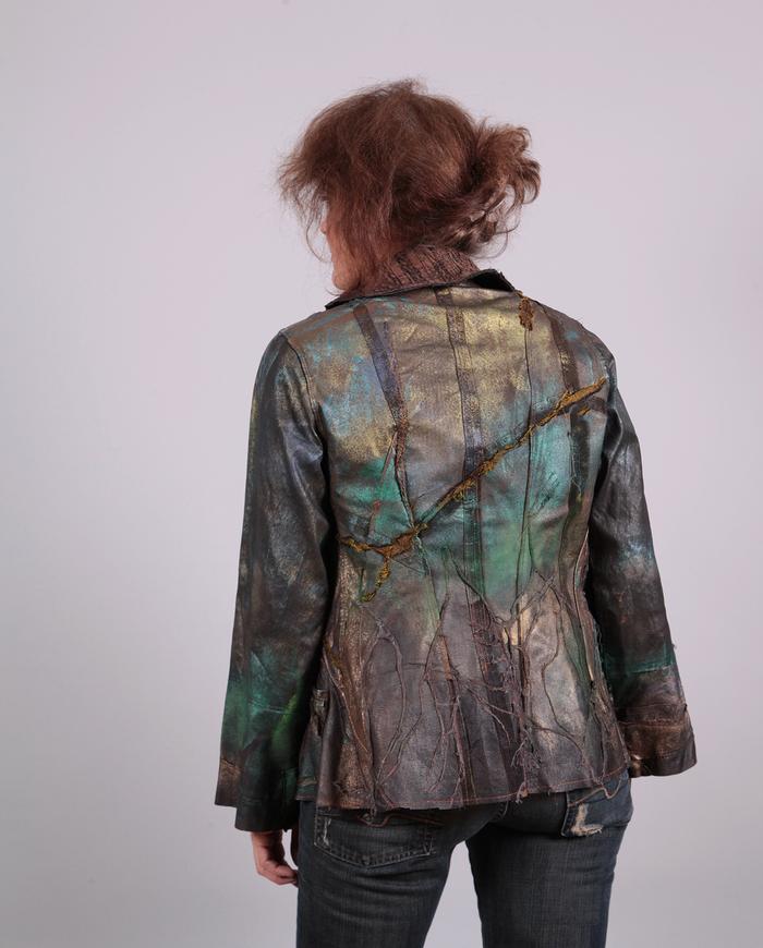 'branched out and rooted' conceptual jacket with applique