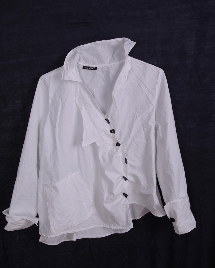 crisp 'crinkle-uncrinkle' Egyptian cotton white shirt or jacket