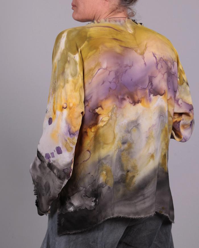 'sailor's sunset' lightweight silk crepe blouse