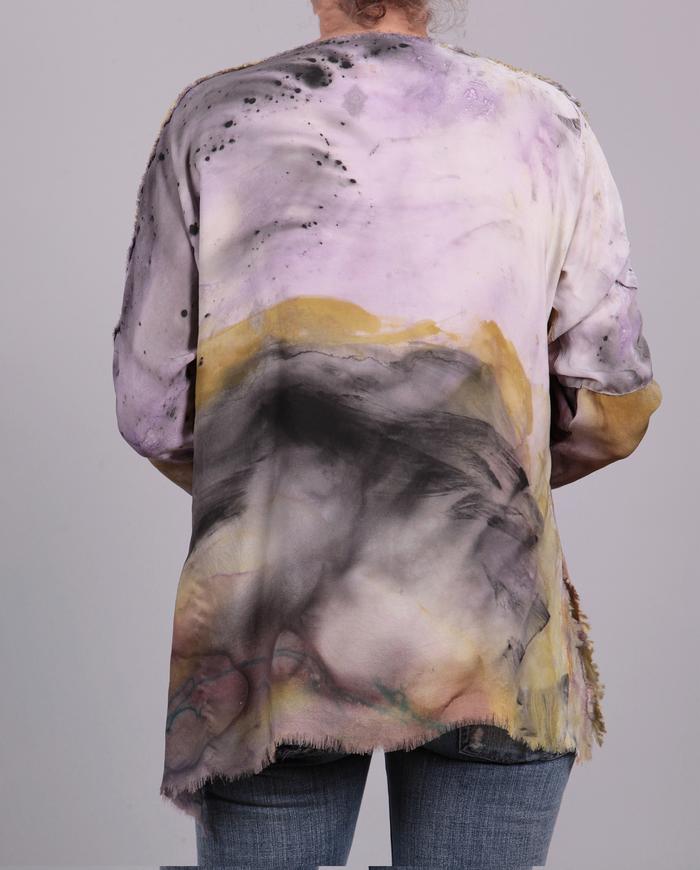 'eye of the storm' silk crepe blouse