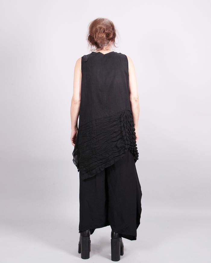 'shades of black' layered sleeveless top