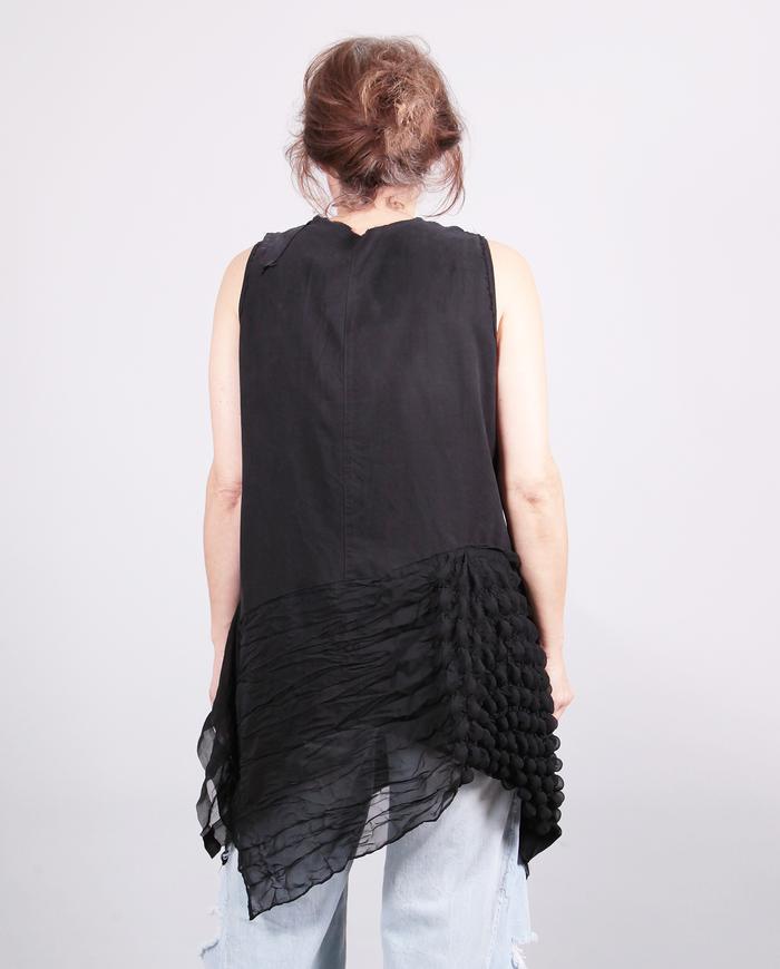 'shades of black' layered sleeveless top