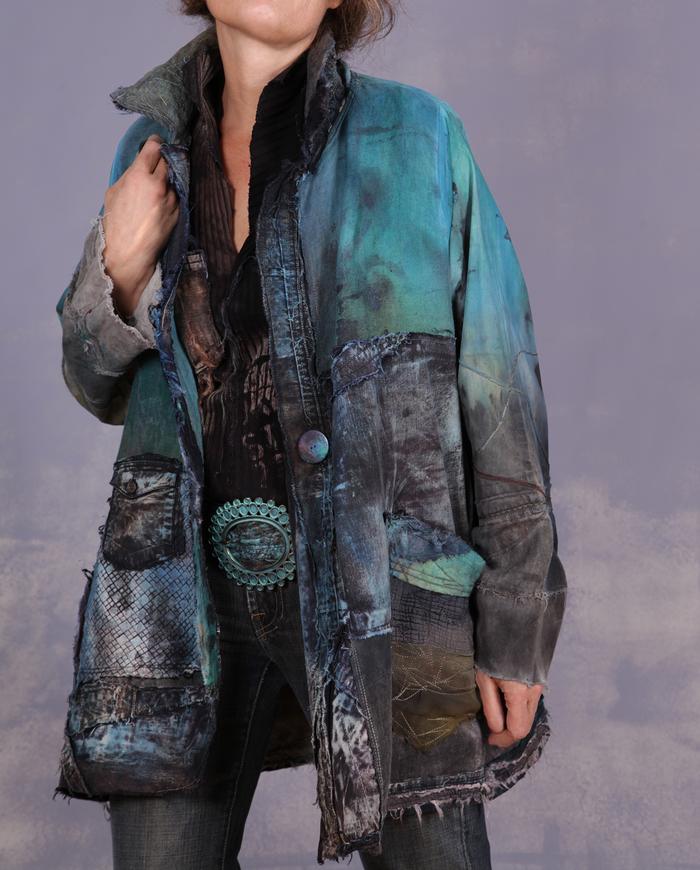 'only in vivid dreams' detailed oversized wearable art jacket
