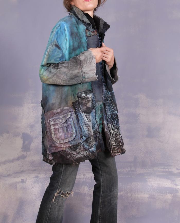 'only in vivid dreams' detailed oversized wearable art jacket
