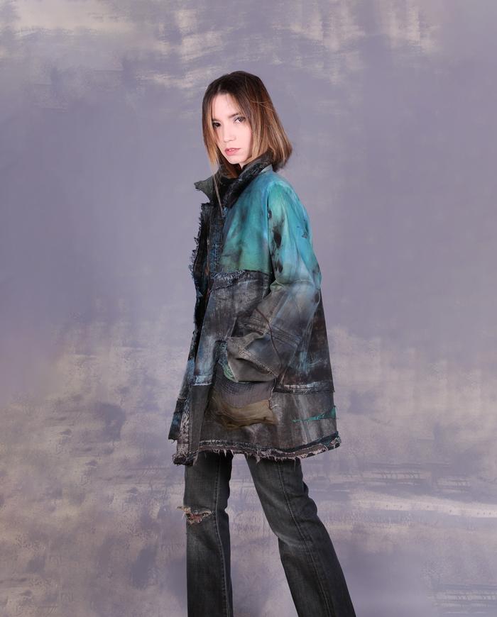 'only in vivid dreams' detailed oversized wearable art jacket